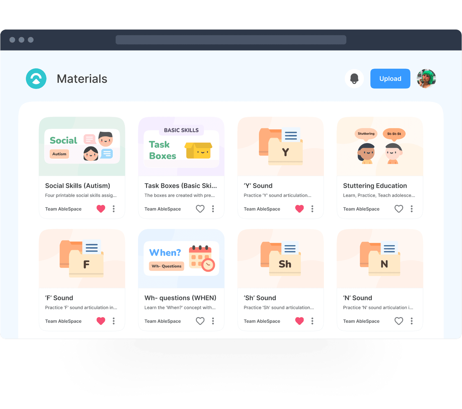 Teaching and therapy materials to help plan sessions
